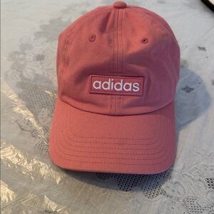adidas Kids Coral Pink Baseball Cap with Embroidered Logo